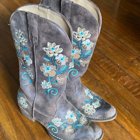 ROPER WOMEN'S VINTAGE BROWN WESTERN BOOTS - SNIP TOE - Picture 4 of 4